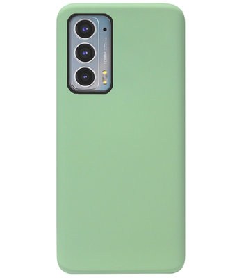 ADEL Premium Siliconen Back Cover Softcase Hoesje voor Motorola Moto Edge 20 - Lichtgroen