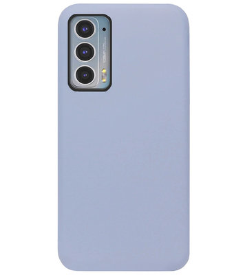 ADEL Premium Siliconen Back Cover Softcase Hoesje voor Motorola Moto Edge 20 - Lavendel Grijs