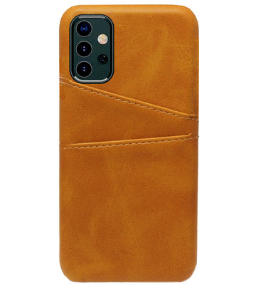 ADEL Kunstleren Back Cover Pasjes Hoesje voor Samsung Galaxy A32 (5G) - Bruin