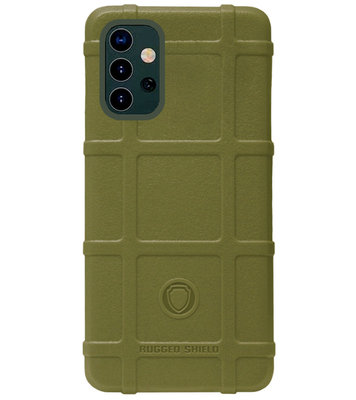 RUGGED SHIELD Rubber Bumper Case Hoesje voor Samsung Galaxy A32 (5G) - Groen