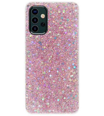 ADEL Premium Siliconen Back Cover Softcase Hoesje voor Samsung Galaxy A32 (5G) - Bling Bling Roze