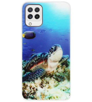 ADEL Siliconen Back Cover Softcase Hoesje voor Samsung Galaxy M22/ A22 (4G) - Schildpad