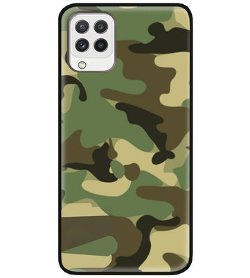 ADEL Siliconen Back Cover Softcase Hoesje voor Samsung Galaxy M22/ A22 (4G) - Camouflage