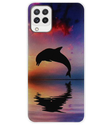 ADEL Kunststof Back Cover Hardcase Hoesje voor Samsung Galaxy M22/ A22 (4G) - Dolfijn