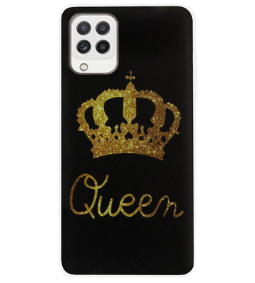 ADEL Siliconen Back Cover Softcase Hoesje voor Samsung Galaxy M22/ A22 (4G) - Queen Koningin