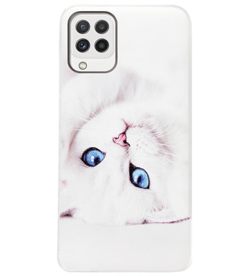 ADEL Siliconen Back Cover Softcase Hoesje voor Samsung Galaxy M22/ A22 (4G) - Katten