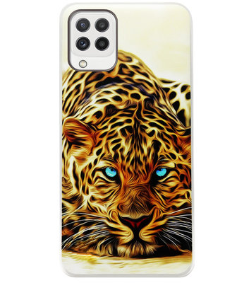 ADEL Siliconen Back Cover Softcase Hoesje voor Samsung Galaxy M22/ A22 (4G) - Tijger