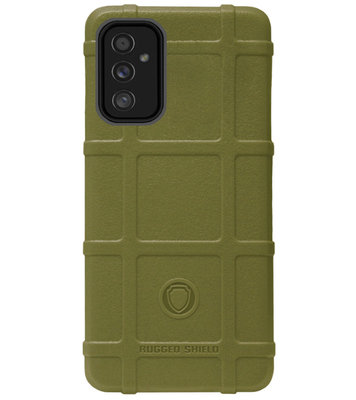 RUGGED SHIELD Rubber Bumper Case Hoesje voor Samsung Galaxy M52 - Groen