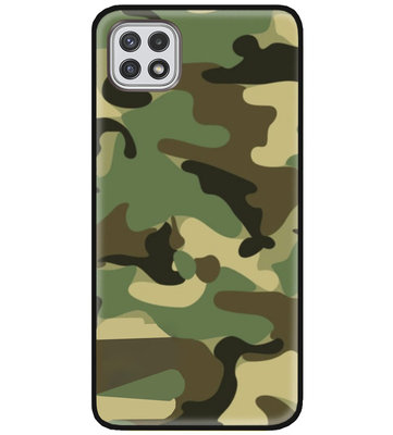 ADEL Siliconen Back Cover Softcase Hoesje voor Samsung Galaxy A22 (5G) - Camouflage