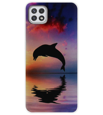 ADEL Kunststof Back Cover Hardcase Hoesje voor Samsung Galaxy A22 (5G) - Dolfijn