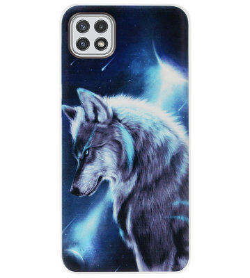 ADEL Siliconen Back Cover Softcase Hoesje voor Samsung Galaxy A22 (5G) - Wolf