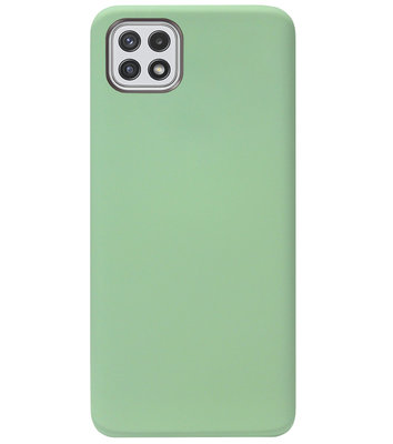 ADEL Premium Siliconen Back Cover Softcase Hoesje voor Samsung Galaxy A22 (5G) - Lichtgroen
