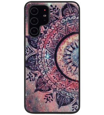 ADEL Siliconen Back Cover Softcase Hoesje voor Samsung Galaxy S22 Plus - Mandala Bloemen Rood
