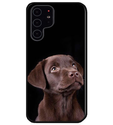 ADEL Siliconen Back Cover Softcase Hoesje voor Samsung Galaxy S22 Plus - Labrador Retriever Hond Bruin