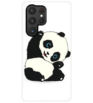 ADEL Siliconen Back Cover Softcase Hoesje voor Samsung Galaxy S22 Ultra - Panda