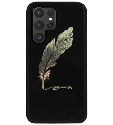 ADEL Siliconen Back Cover Softcase Hoesje voor Samsung Galaxy S22 Ultra - Veer