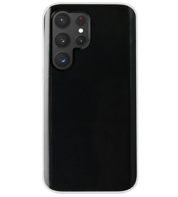 ADEL Siliconen Back Cover Softcase Hoesje voor Samsung Galaxy S22 Ultra - Doorzichtig Transparant