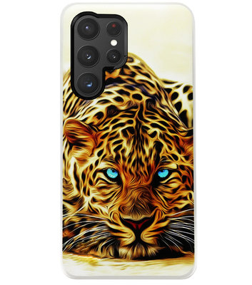 ADEL Siliconen Back Cover Softcase Hoesje voor Samsung Galaxy S22 Ultra - Tijger