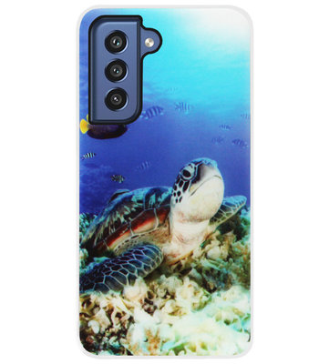 ADEL Siliconen Back Cover Softcase Hoesje voor Samsung Galaxy S21 FE - Schildpad