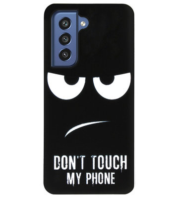 ADEL Siliconen Back Cover Softcase Hoesje voor Samsung Galaxy S21 FE - Don't Touch My Phone