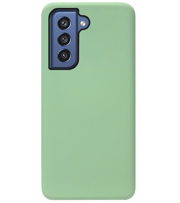 ADEL Premium Siliconen Back Cover Softcase Hoesje voor Samsung Galaxy S21 FE - Lichtgroen