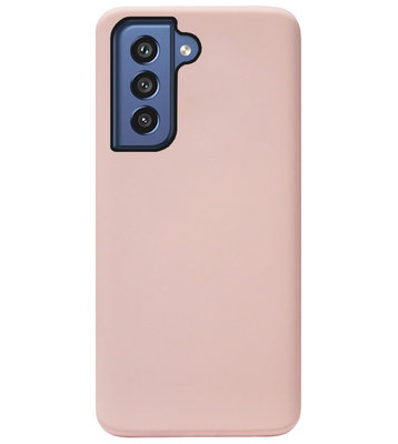 ADEL Premium Siliconen Back Cover Softcase Hoesje voor Samsung Galaxy S21 FE - Lichtroze