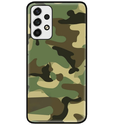ADEL Siliconen Back Cover Softcase Hoesje voor Samsung Galaxy A73 - Camouflage