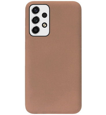 ADEL Siliconen Back Cover Softcase Hoesje voor Samsung Galaxy A73 - Bruin