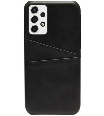 ADEL Kunstleren Back Cover Pasjes Hoesje voor Samsung Galaxy A73 - Zwart