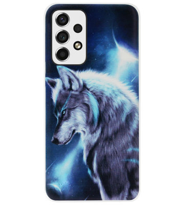 ADEL Siliconen Back Cover Softcase Hoesje voor Samsung Galaxy A73 - Wolf
