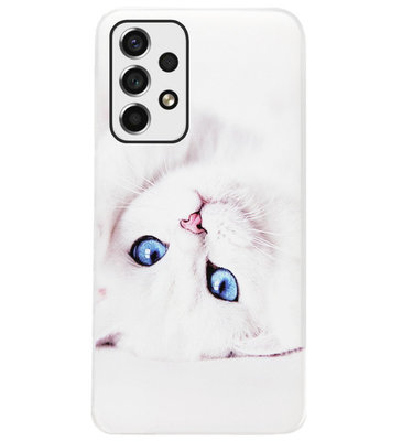 ADEL Siliconen Back Cover Softcase Hoesje voor Samsung Galaxy A73 - Katten