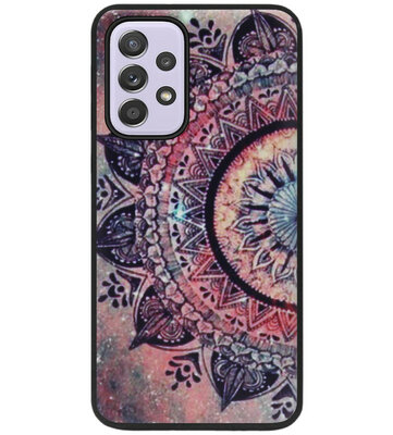 ADEL Siliconen Back Cover Softcase Hoesje voor Samsung Galaxy A33 - Mandala Bloemen Rood