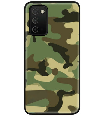 ADEL Siliconen Back Cover Softcase Hoesje voor Samsung Galaxy A03s - Camouflage