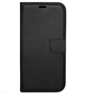 LC.IMEEKE Kunstleren Book Case Portemonnee Pasjes Hoesje voor Samsung Galaxy A03s - Zwart