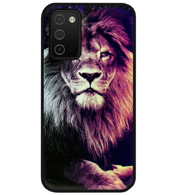 ADEL Siliconen Back Cover Softcase Hoesje voor Samsung Galaxy A03s - Leeuw