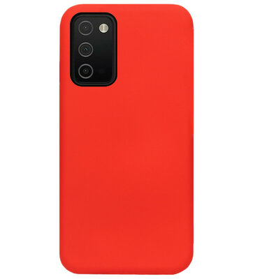 ADEL Siliconen Back Cover Softcase Hoesje voor Samsung Galaxy A03s - Rood