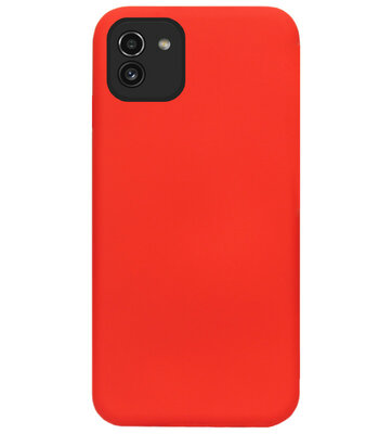 ADEL Siliconen Back Cover Softcase Hoesje voor Samsung Galaxy A03 - Rood
