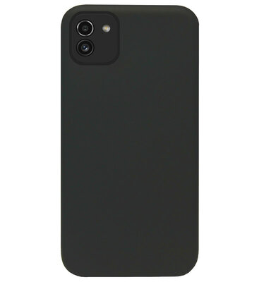 ADEL Siliconen Back Cover Softcase Hoesje voor Samsung Galaxy A03 - Zwart