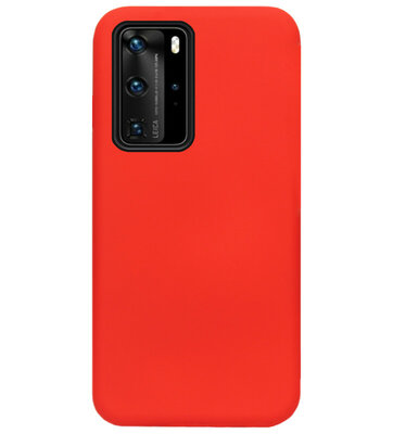 ADEL Siliconen Back Cover Softcase Hoesje voor Huawei P40 - Rood