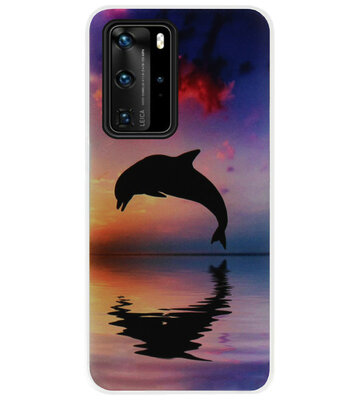 ADEL Kunststof Back Cover Hardcase Hoesje voor Huawei P40 - Dolfijn