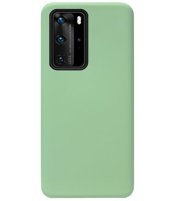 ADEL Premium Siliconen Back Cover Softcase Hoesje voor Huawei P40 - Lichtgroen