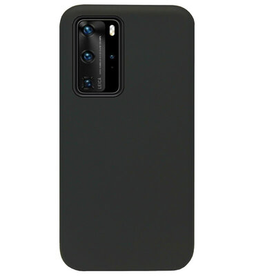 ADEL Siliconen Back Cover Softcase Hoesje voor Huawei P40 - Zwart