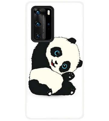 ADEL Siliconen Back Cover Softcase Hoesje voor Huawei P40 Pro - Panda Liggend