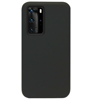 ADEL Siliconen Back Cover Softcase Hoesje voor Huawei P40 Pro - Zwart