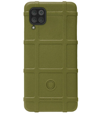 RUGGED SHIELD Rubber Bumper Case Hoesje voor Huawei P40 Lite - Groen