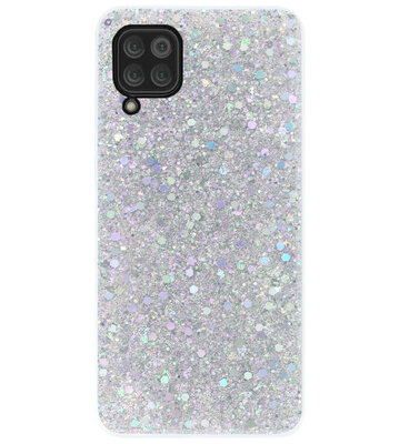 ADEL Premium Siliconen Back Cover Softcase Hoesje voor Huawei P40 Lite - Bling Bling Glitter Zilver