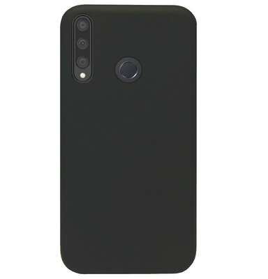 ADEL Siliconen Back Cover Softcase Hoesje voor Huawei P40 Lite E - Zwart