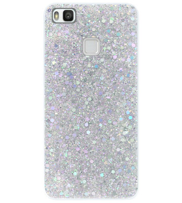 ADEL Premium Siliconen Back Cover Softcase Hoesje voor Huawei P9 Lite - Bling Bling Glitter Zilver