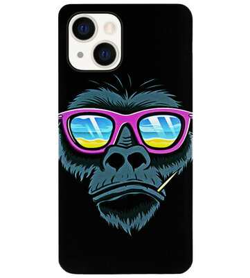 ADEL Siliconen Back Cover Softcase Hoesje voor iPhone 14 - Gorilla Apen