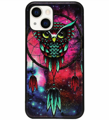 ADEL Siliconen Back Cover Softcase Hoesje voor iPhone 14 - Uil